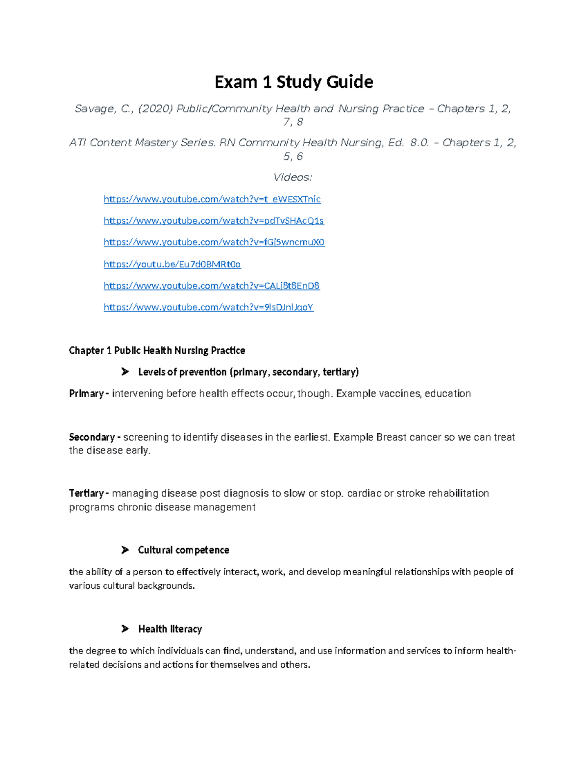 NUR 426 Exam 1 Comprehensive Study Guide: Key Topics & Concepts - Studocu