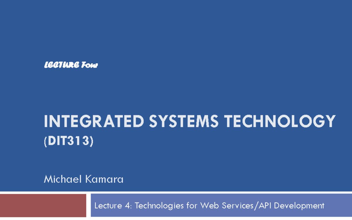 Integrated Systems Technology - Lec 4 PPT - INTEGRATED SYSTEMS ...