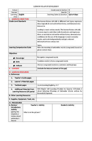 Ins lesson plan template 1 primary secondary - Lesson Plan Template 1 ...
