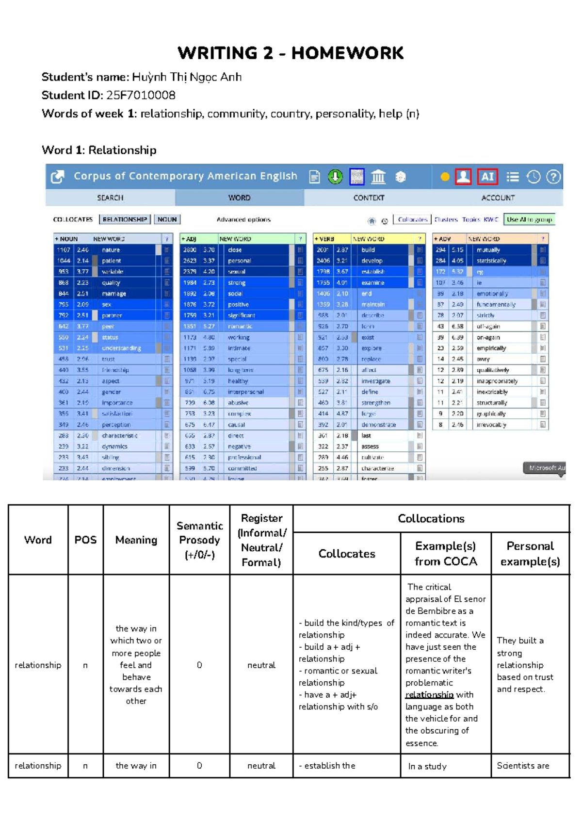 WEEK 1 VOCABULARY NOTES - 25F7010008 - Studocu