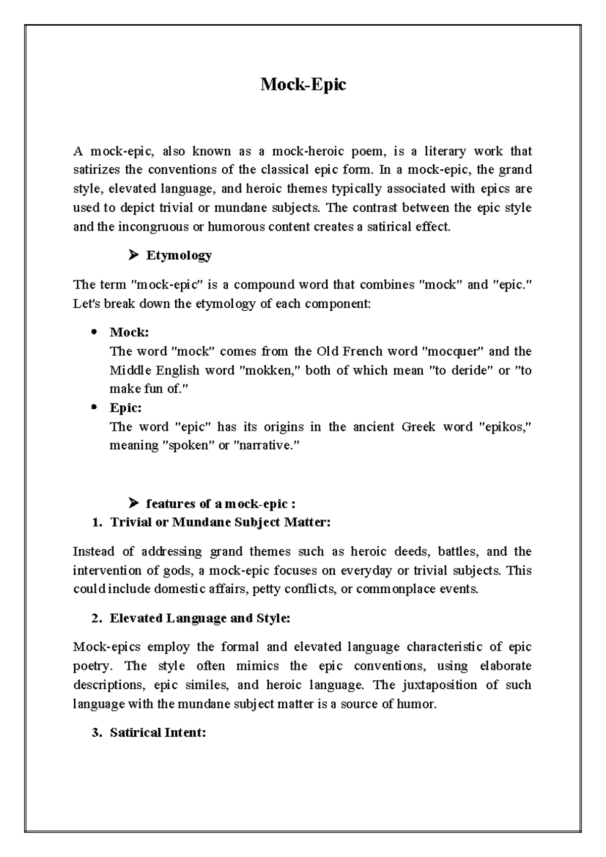 Mockery Examples In Literature