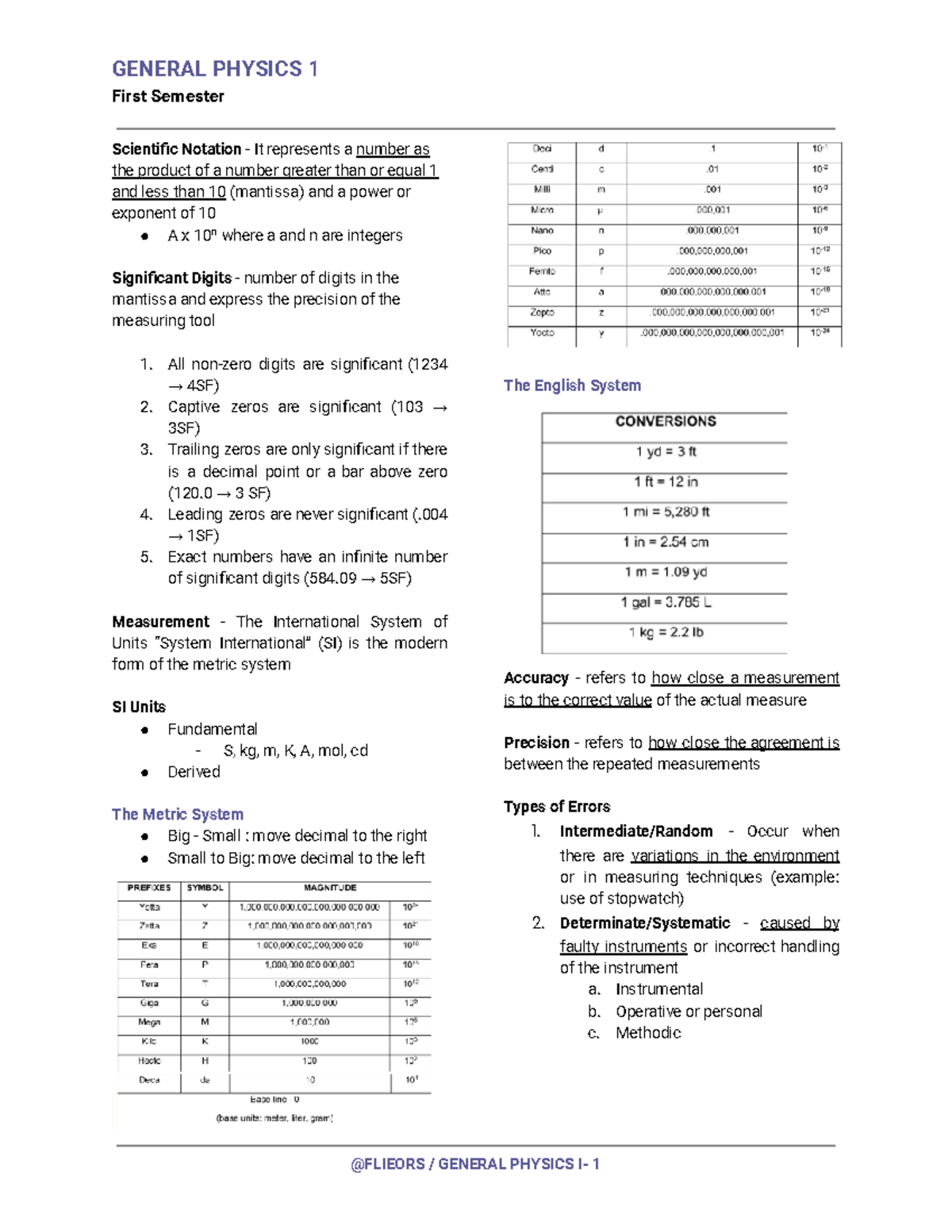 Physics-1 - It is a practical - First Semester Scientific Notation - It ...