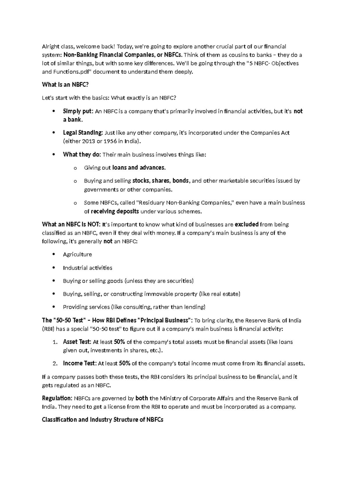 Understanding NBFCs: Their Role and Impact on the Financial System ...