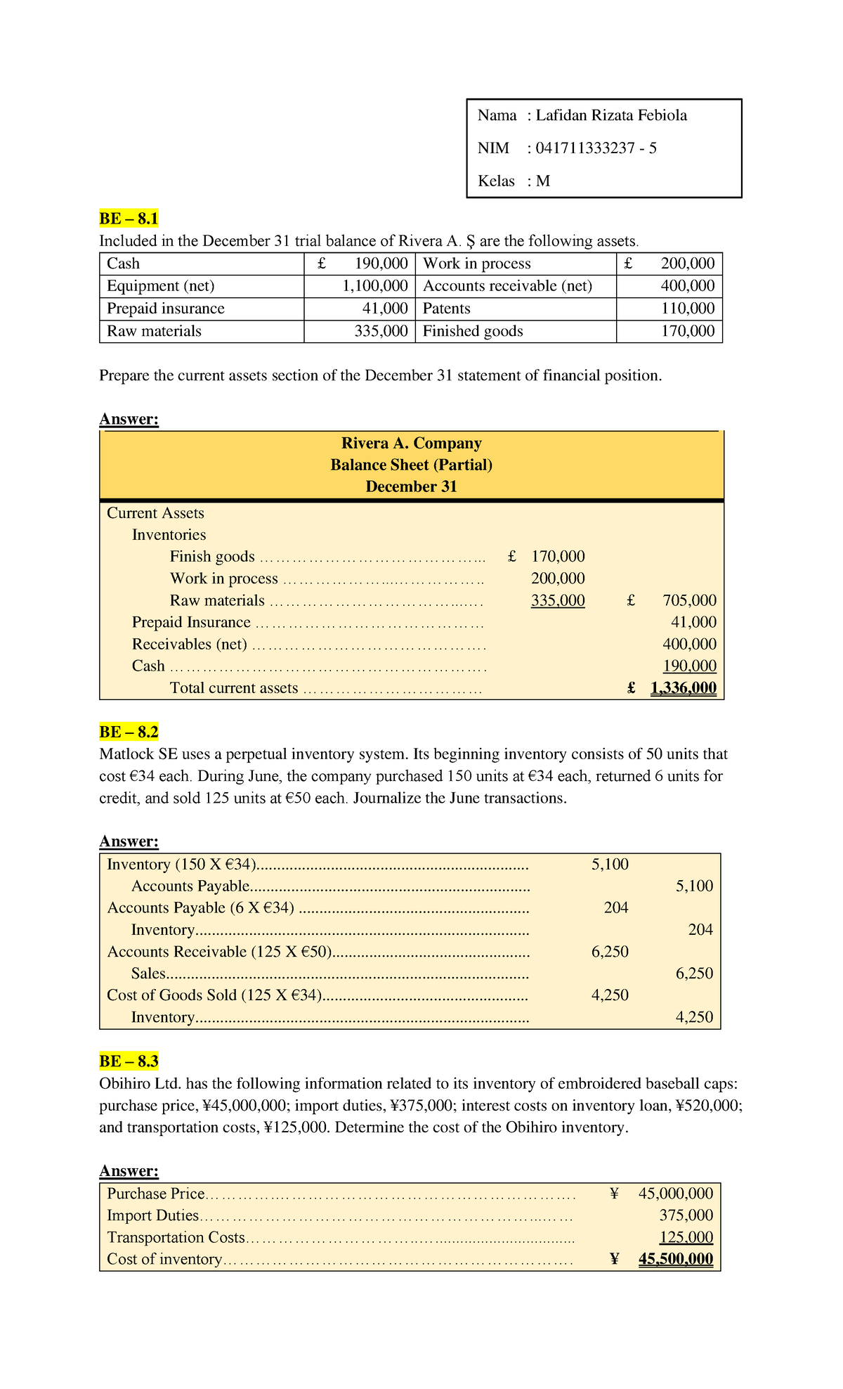 **BE – 8: Comprehensive Accounting Study Notes** - Studocu