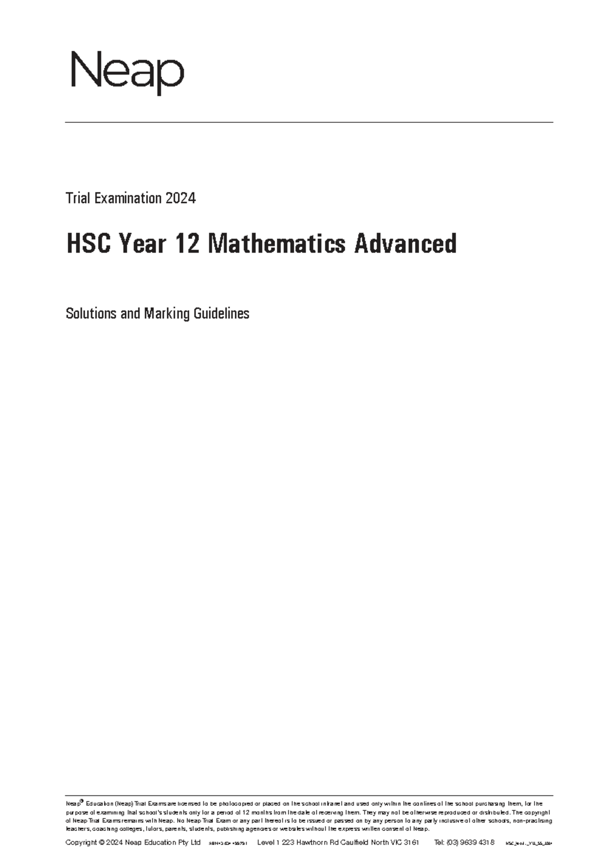 HSC_MAdv_Y12_SS_2024 Mathematics Advanced Year 12 Trial Exam Solutions ...