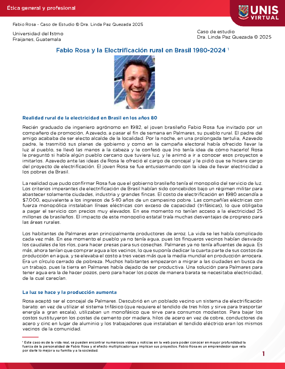Caso de Estudio: Ética y Liderazgo de Fabio Rosa en Electrificación ...