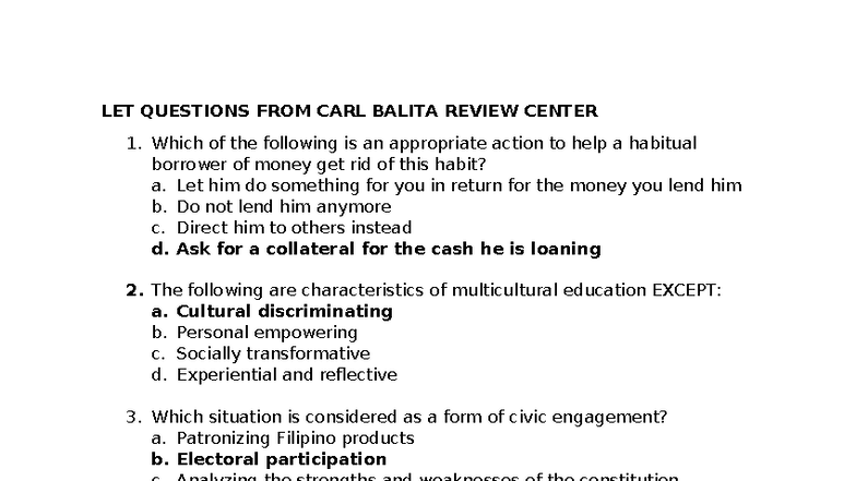 LET REVIEWER GUIDE FOR GRADUATE EDUCATION (LET) - Studocu