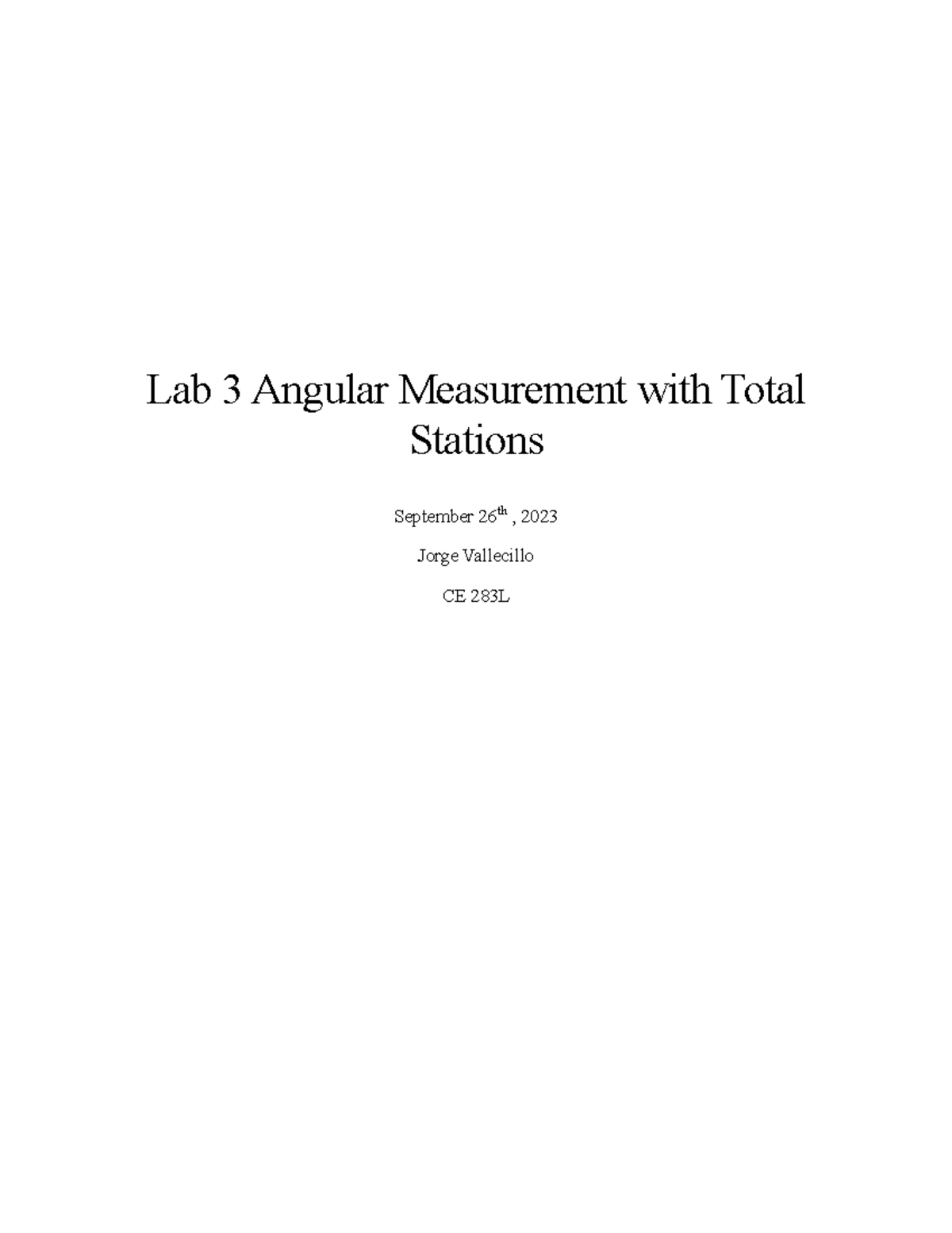Lab Report 6 Circular Curve Layout - Presented to: Dr. Su Zhang Lab ...