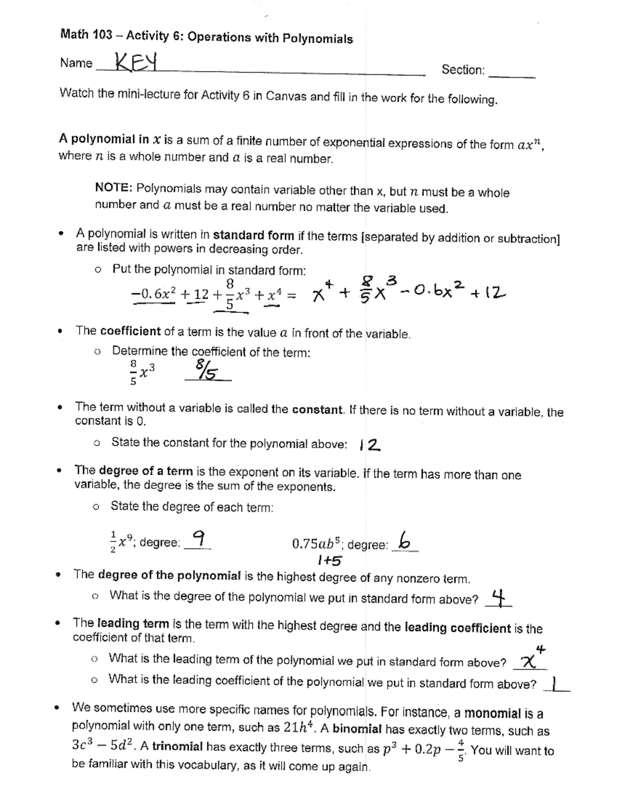Final Exam Study Guide for Course XYZ123: Key Concepts and Tips - Math ...