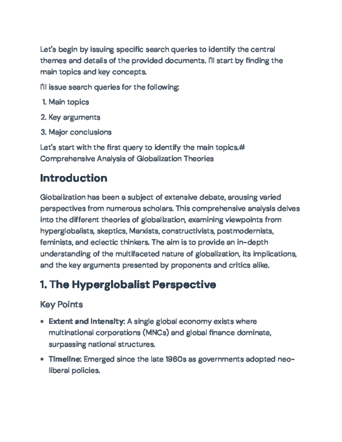 Comprehensive Analysis of Globalization Theories and Perspectives - Let ...