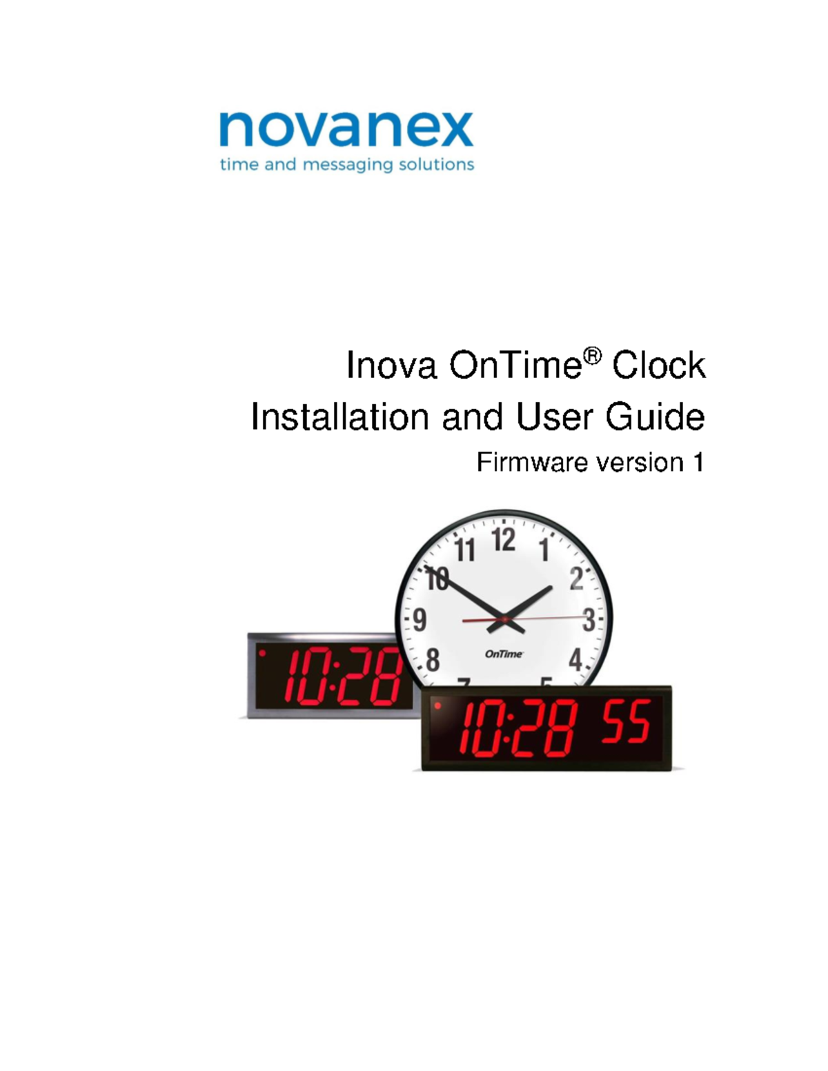 Inova OnTime Clock Installation & User Guide - Firmware v1 - Studocu
