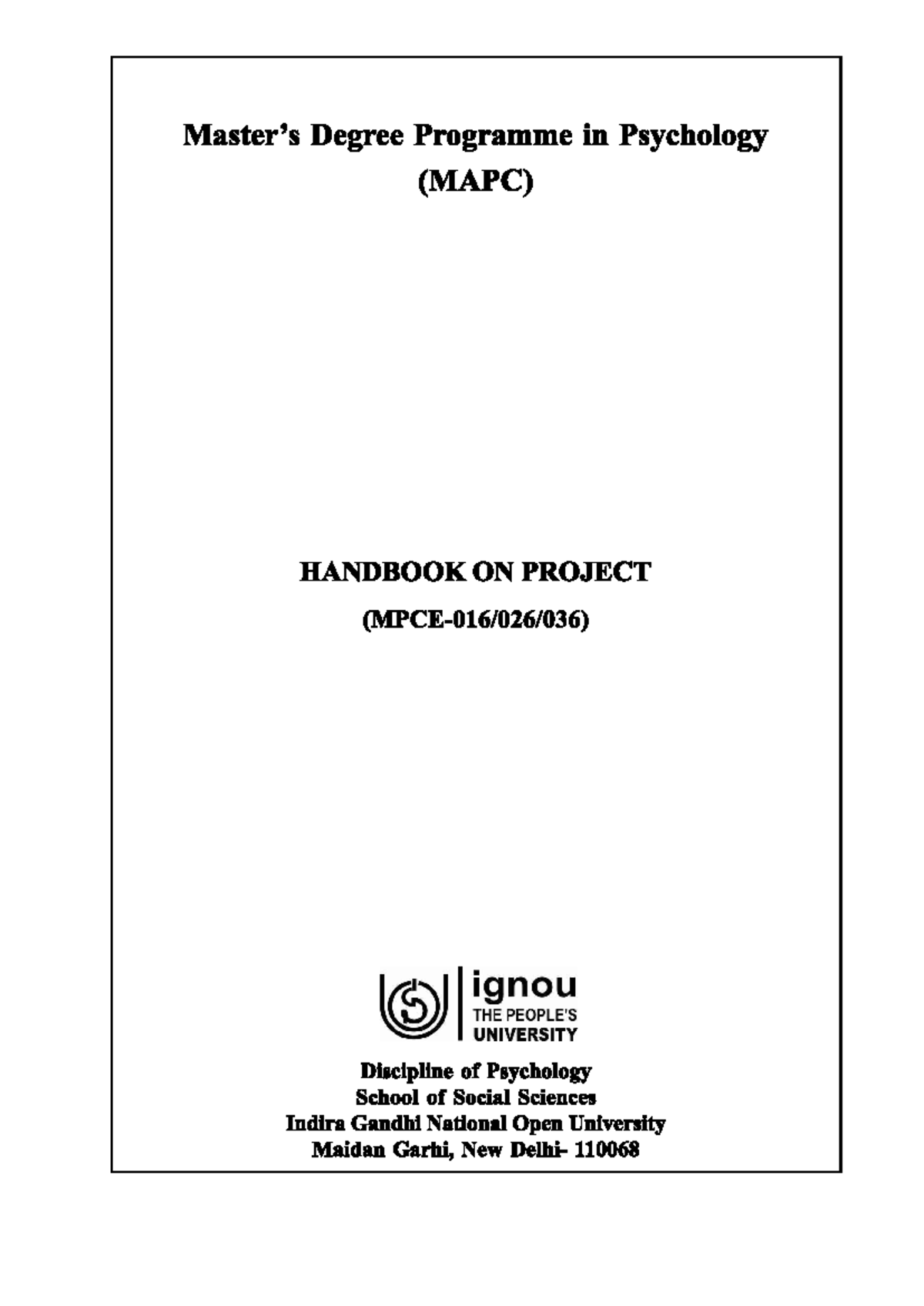 MAPC Project Report Guidelines: A Comprehensive Handbook - Studocu