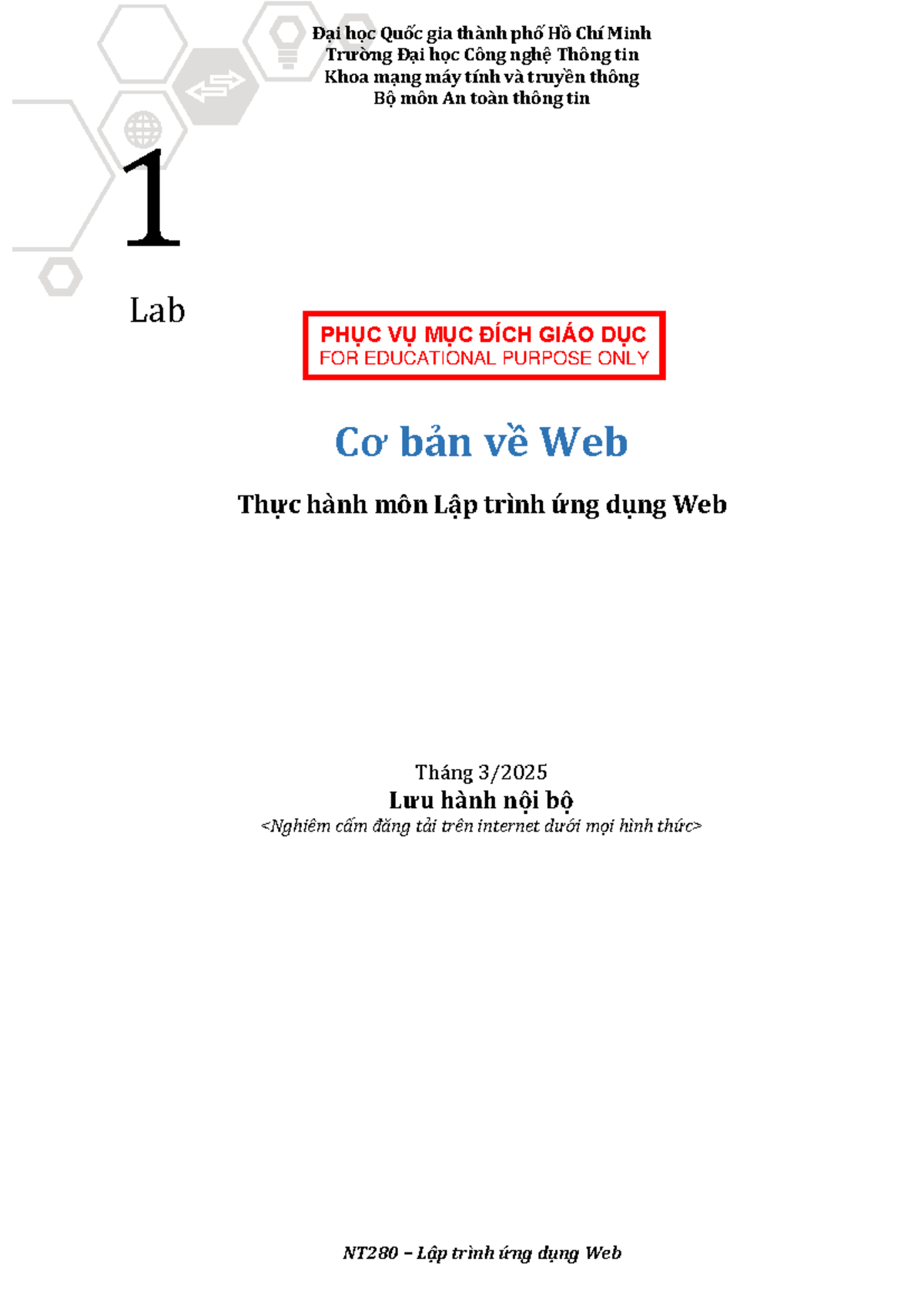 Lab 1: Cơ bản về Web - NT208 Lập trình ứng dụng Web - Studocu