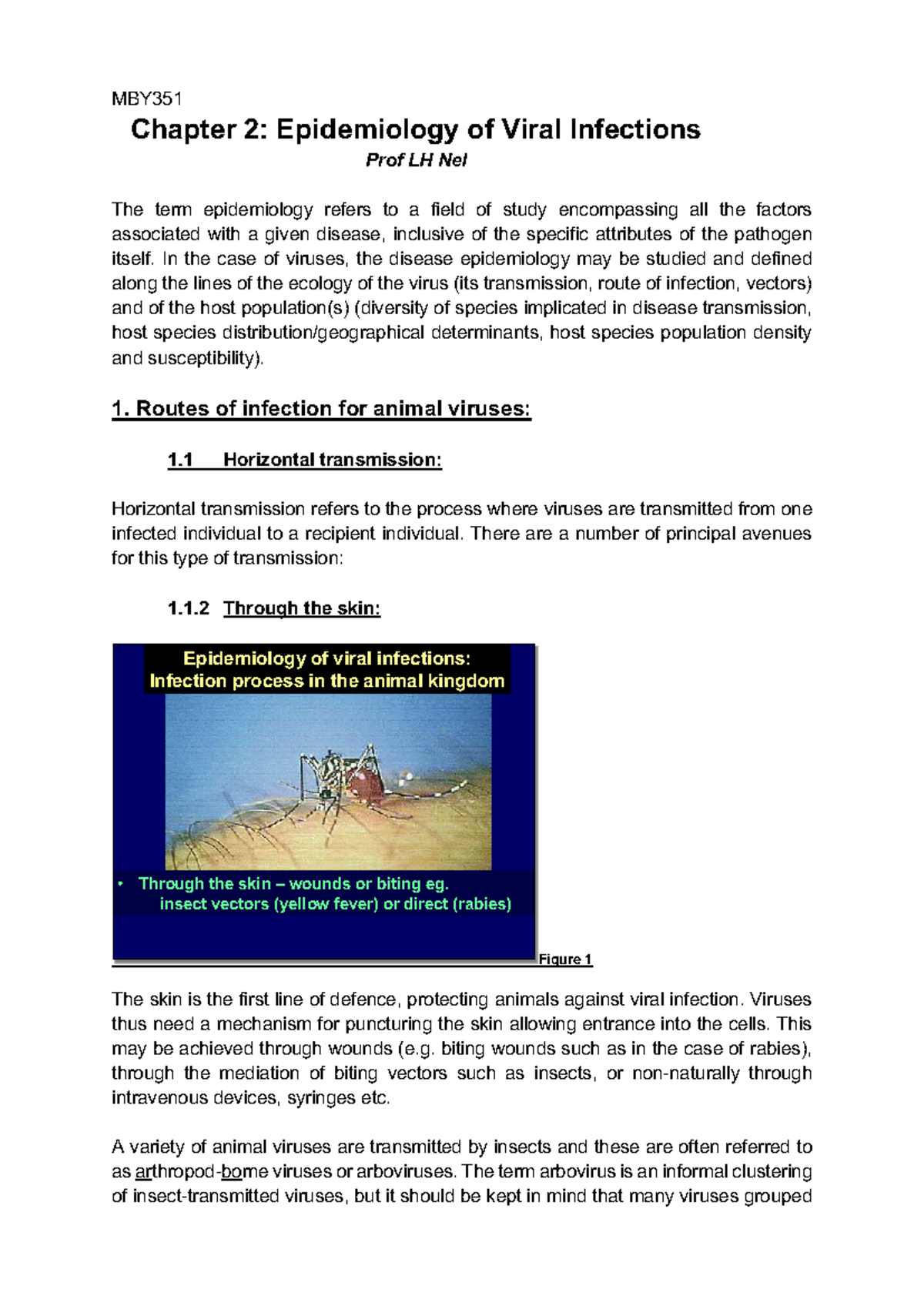 M351 Chapter 2: Exam Revision on Viral Epidemiology - Studocu