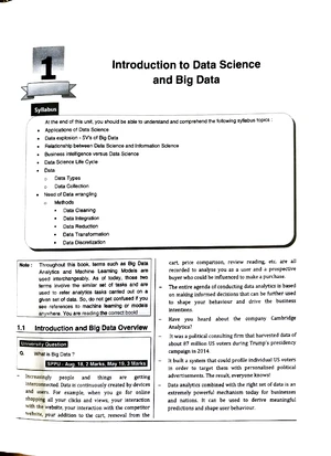 Data Science and Big Data Analytics (SPPU) Unit 1 Overview and Notes ...