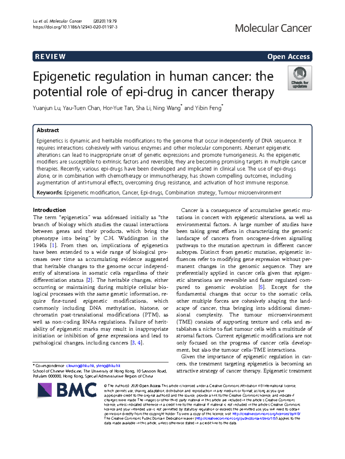 Epigenetic Regulation in Cancer Therapy: Insights and Strategies ...