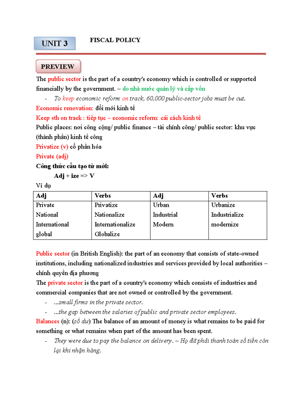 UNIT 8 UNIT 3 FISCAL POLICY PREVIEW: Key Concepts and Tools - Studocu