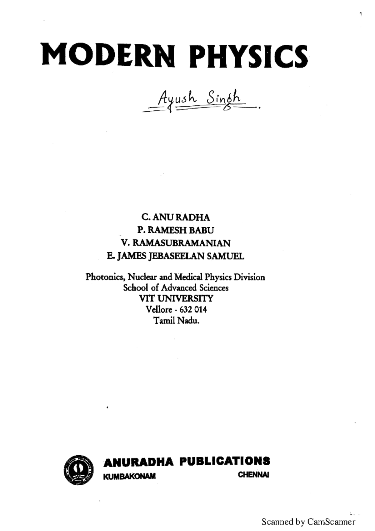 Modern Physics Syllabus Overview - ANU PHY 101 Full Course Content ...