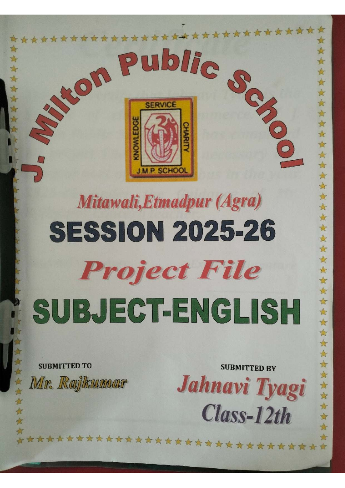Class 12th English Project File: Notice Writing, Articles & Speeches ...