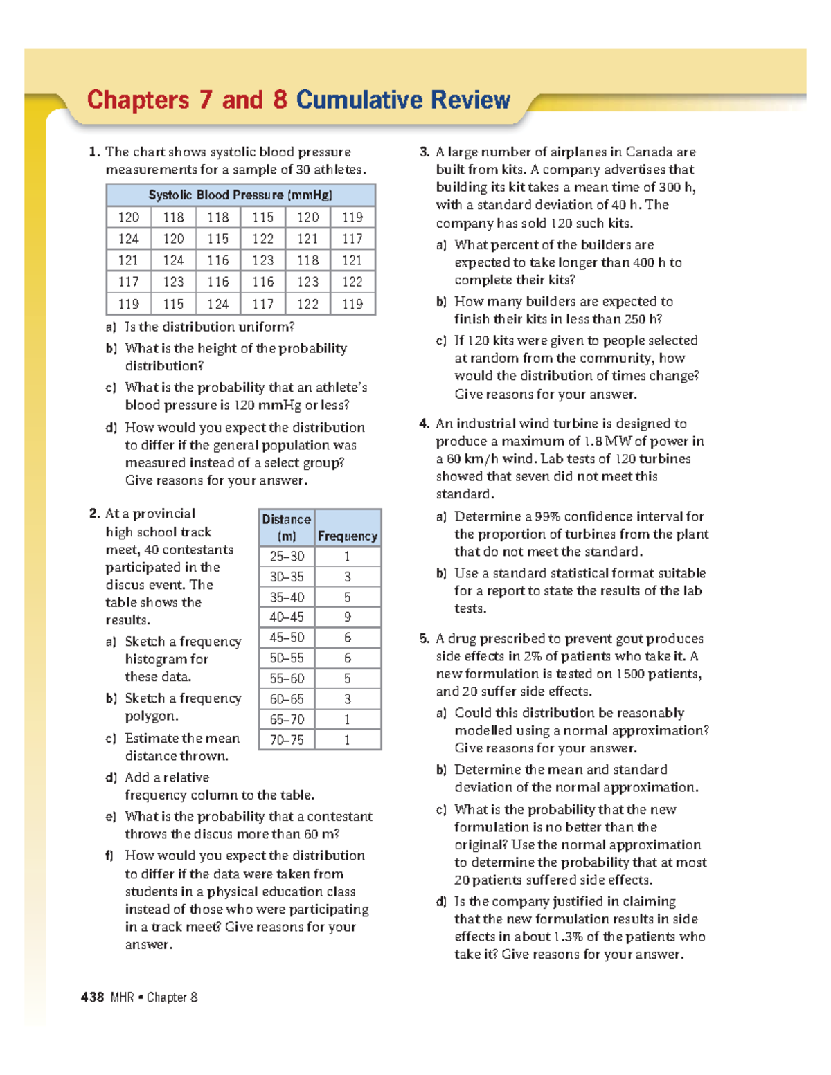 Chapters 7 & 8 Cumulative Review for Exam - Stats 101 - Studocu