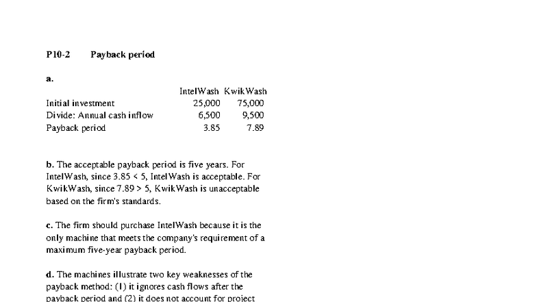 Fm-ch-10 - Chapter 10: Payback, NPV, and IRR Analysis - Studocu
