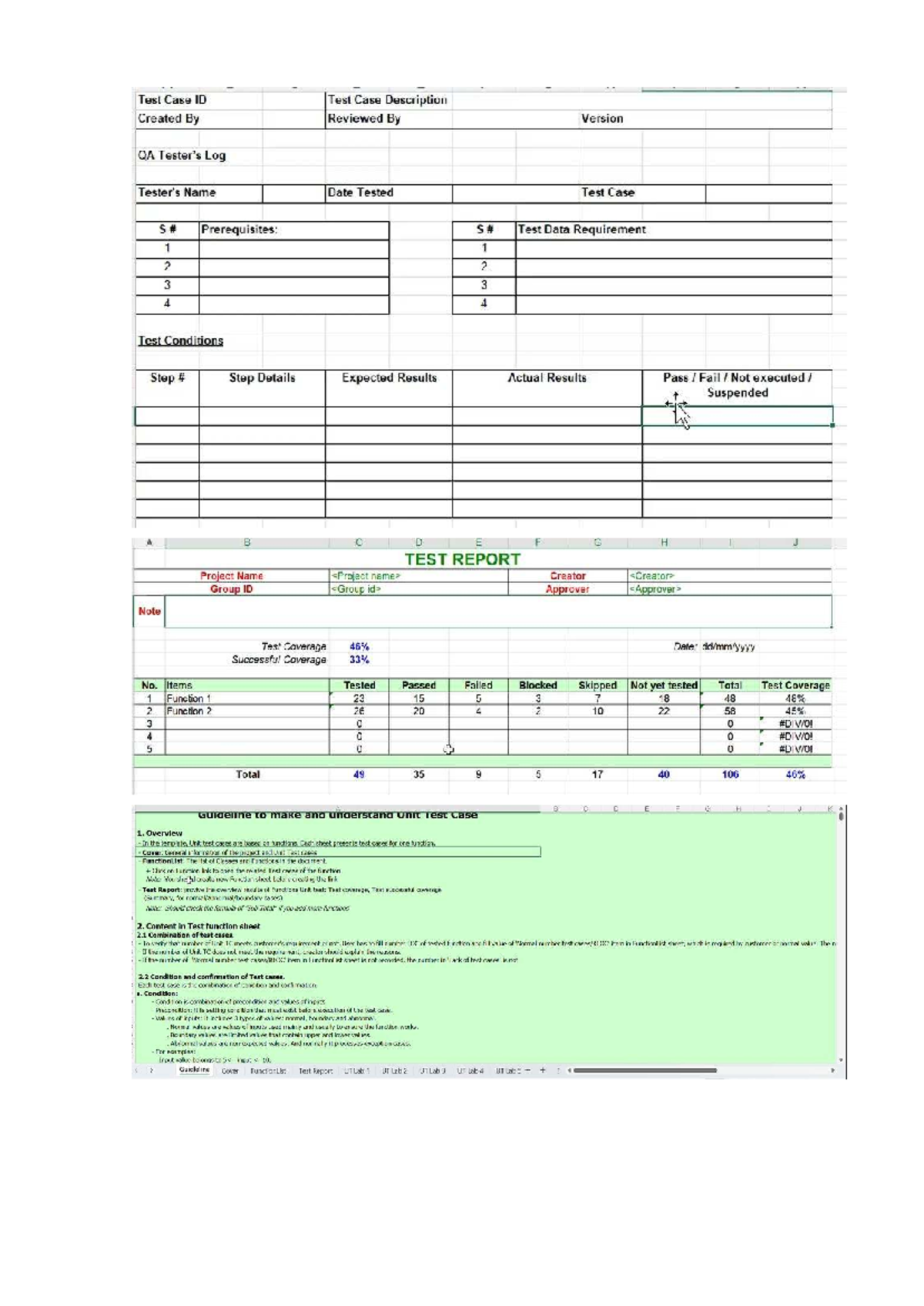 Unit Test Case Report for Project Name - Doc2 - Studocu