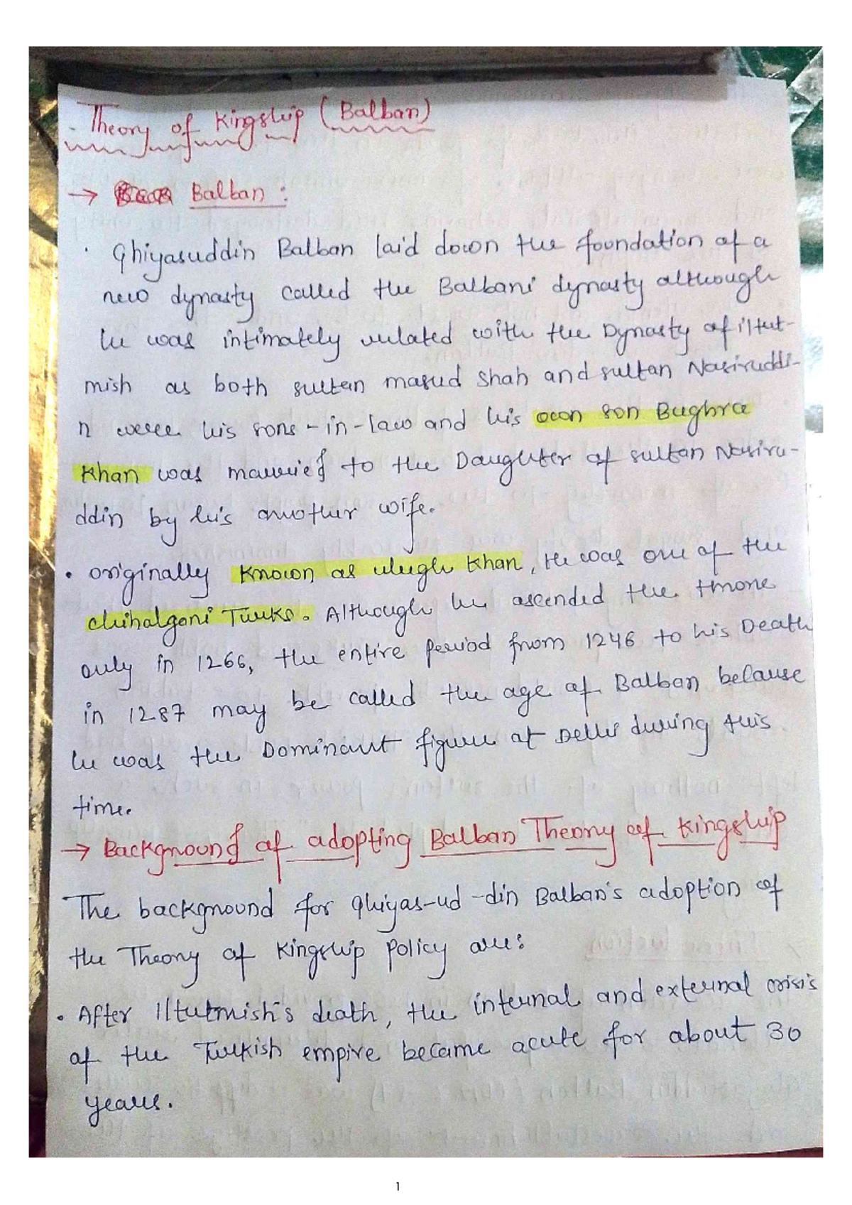 Kaagaz 20241130 175856268430 (13) - Theory of kingship (Balban) Balban ...