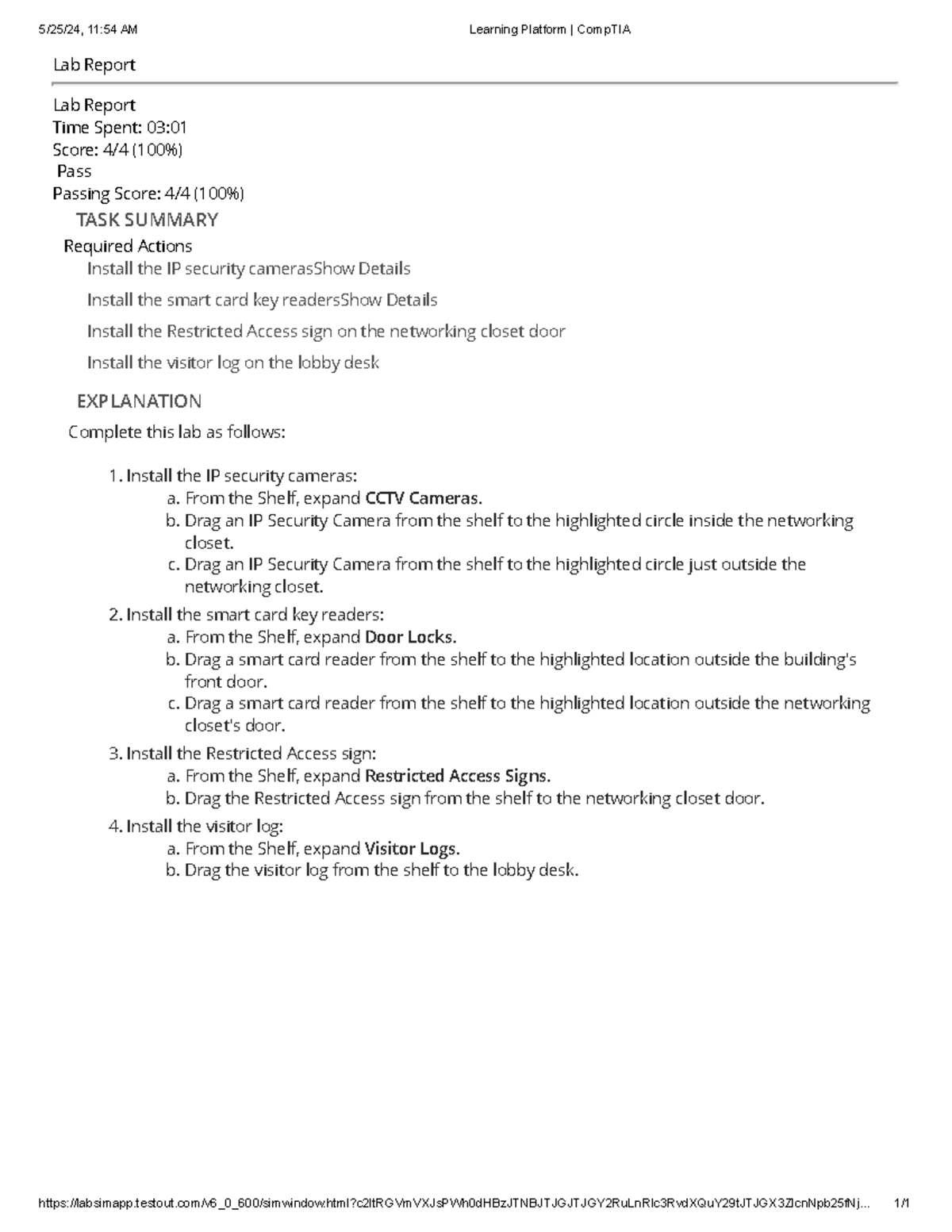 12.3.3 - Implement Physical Security (Simulation) - Lab Report Lab ...