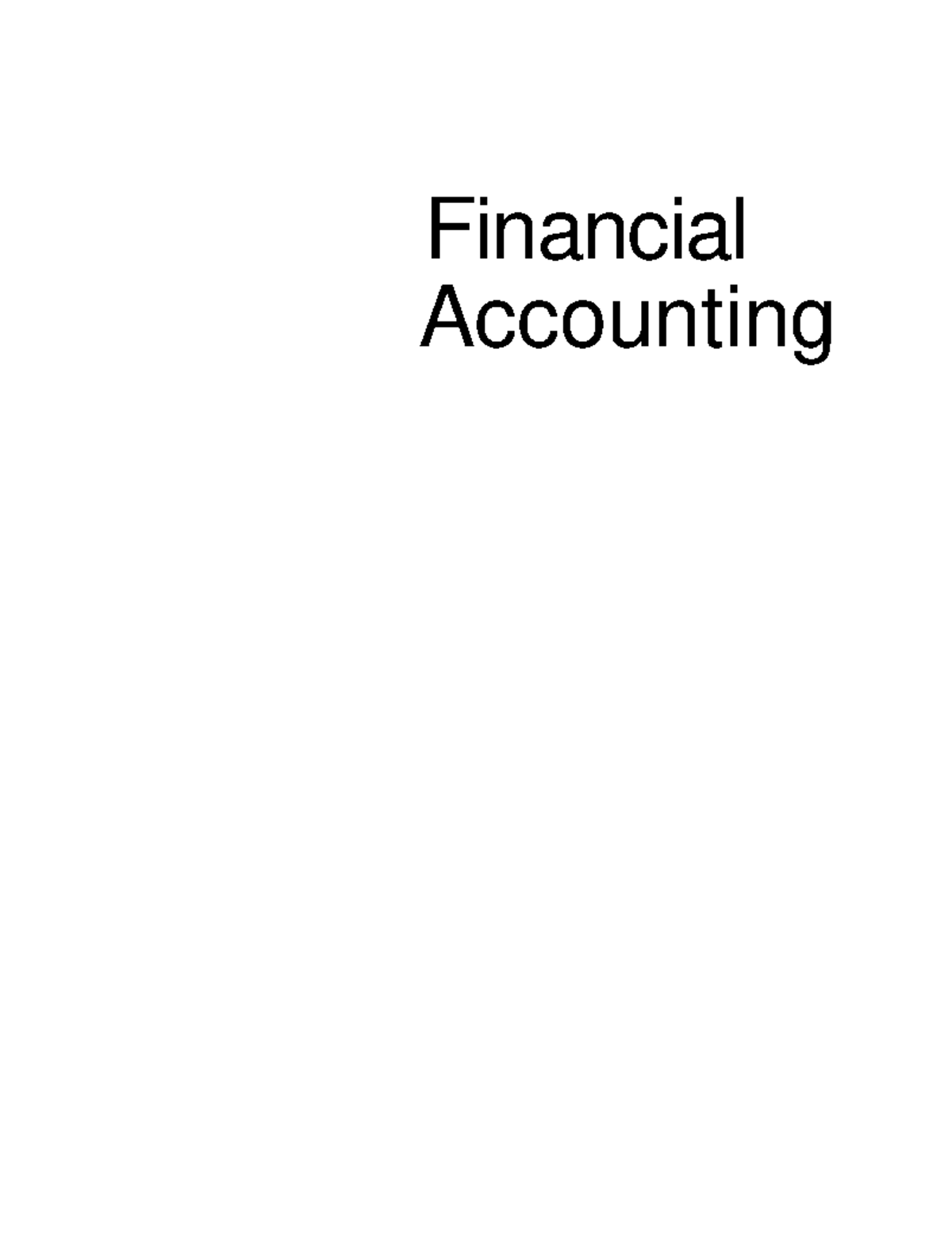 Chapter 1: Introduction to Financial Accounting Concepts and Practices ...