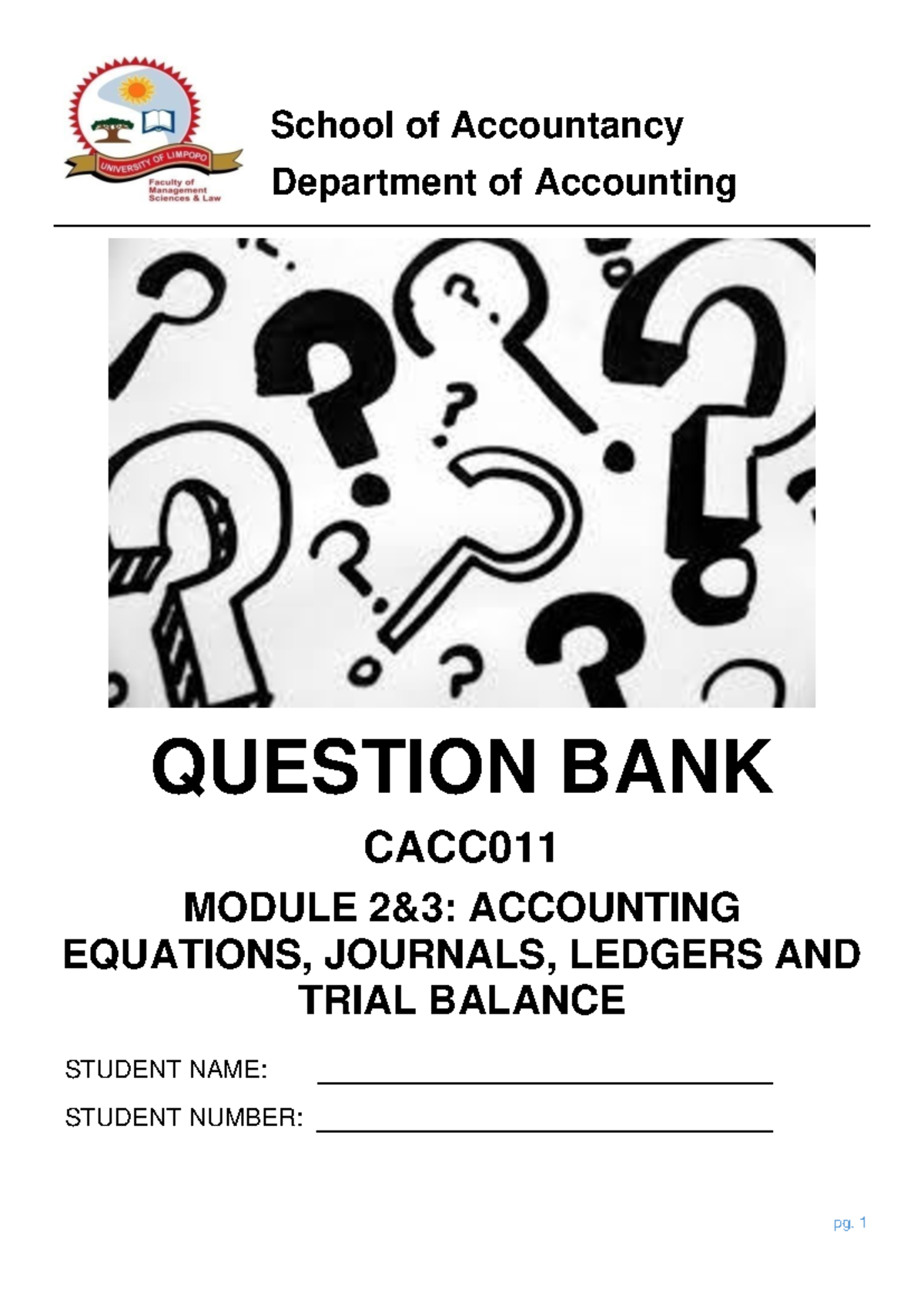 03 - these are question banks to assist student to better them - School ...