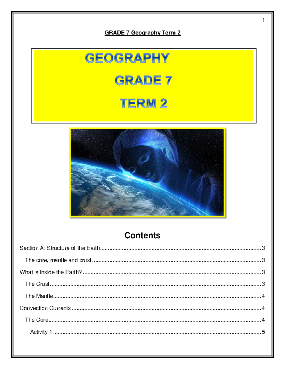 Grade 7 Geography: Term 2 - Volcanoes, Earthquakes & Floods - Studocu