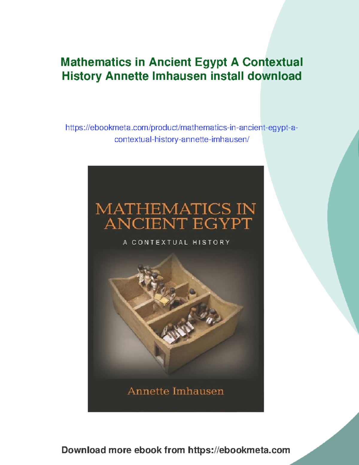 Mathematics in Ancient Egypt: A Contextual History (QA27.E3I43) - Studocu