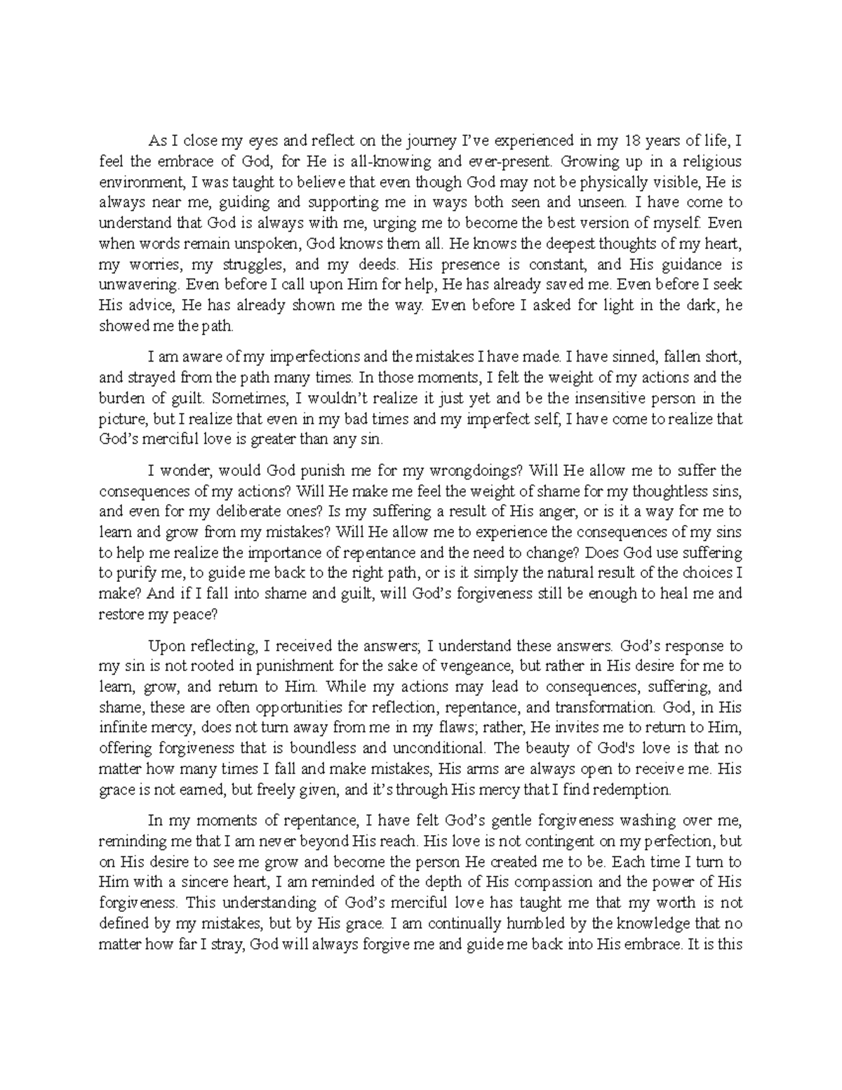 Theology Sacrament: Reflections on God's Merciful Love and Forgiveness ...