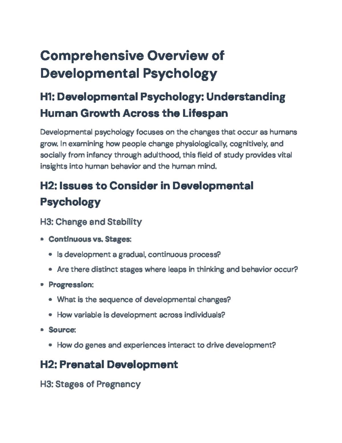 Developmental Psychology Overview: Key Concepts and Stages Explained ...