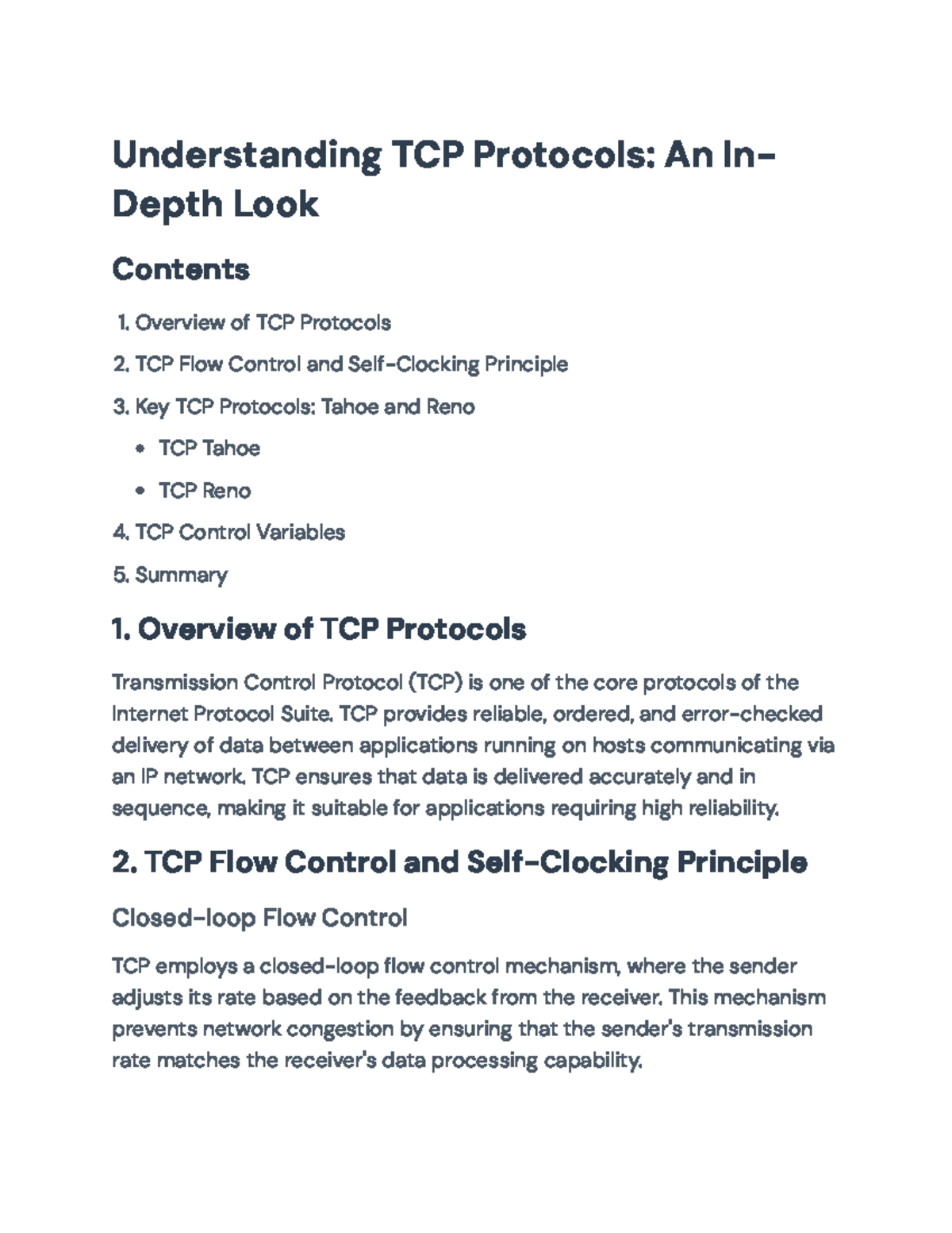 TCP Protocols: An In-Depth Overview of Flow Control and Key Variants ...
