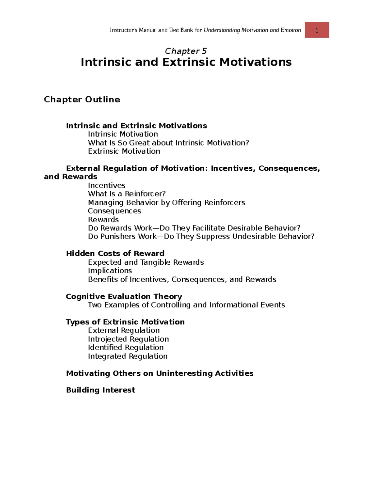 Ch 4 em - e&m test bank - Chapter 4 PHYSIOLOGICAL NEEDS Chapter Outline ...