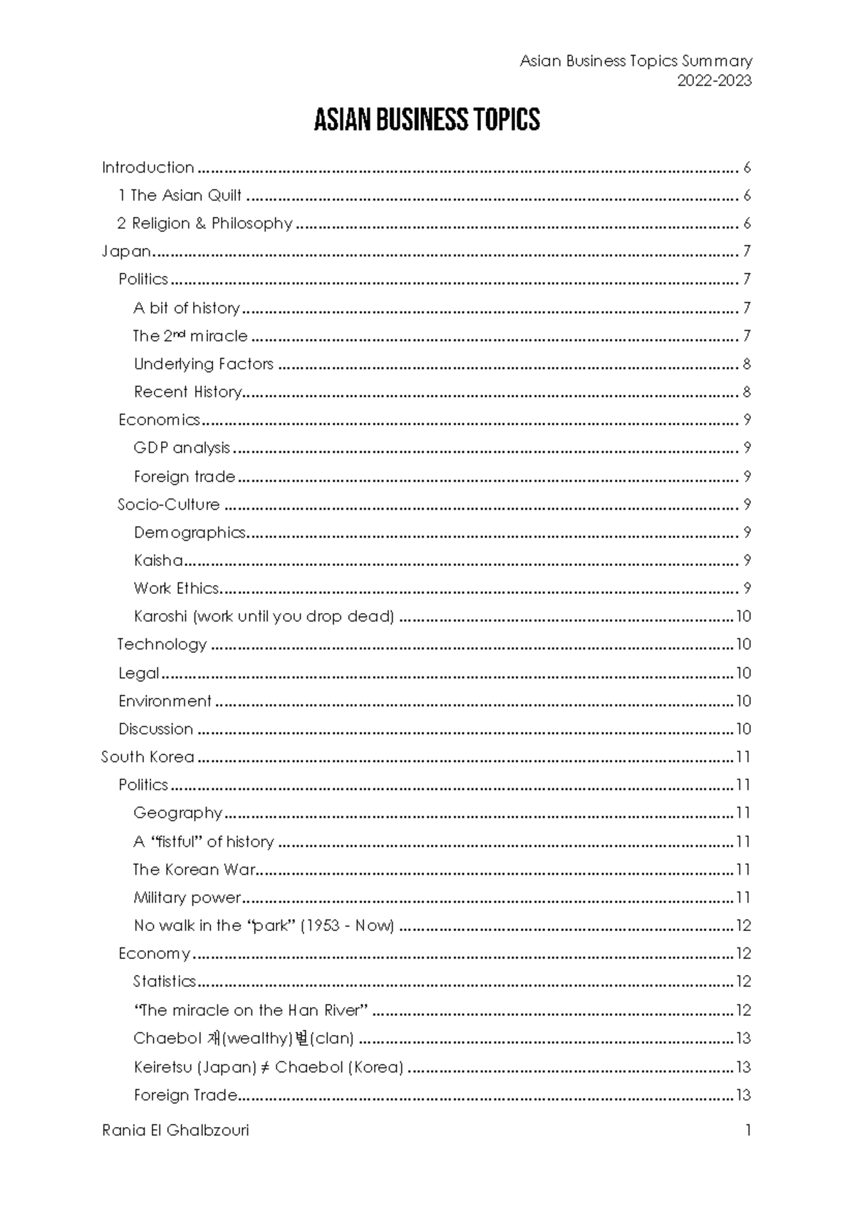 Asian Business Topics Summary: Key Insights and Analysis - Studocu