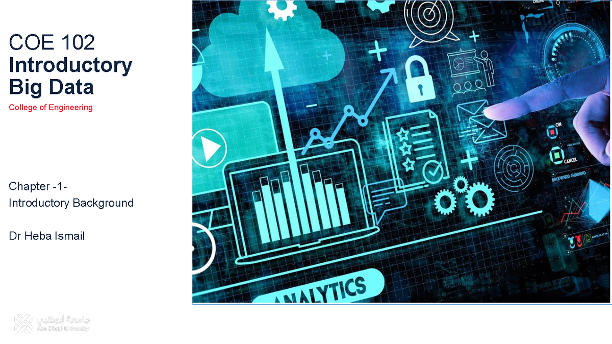 COE 102: Intro to Data Science - Chapter 1 Overview on Big Data - Studocu