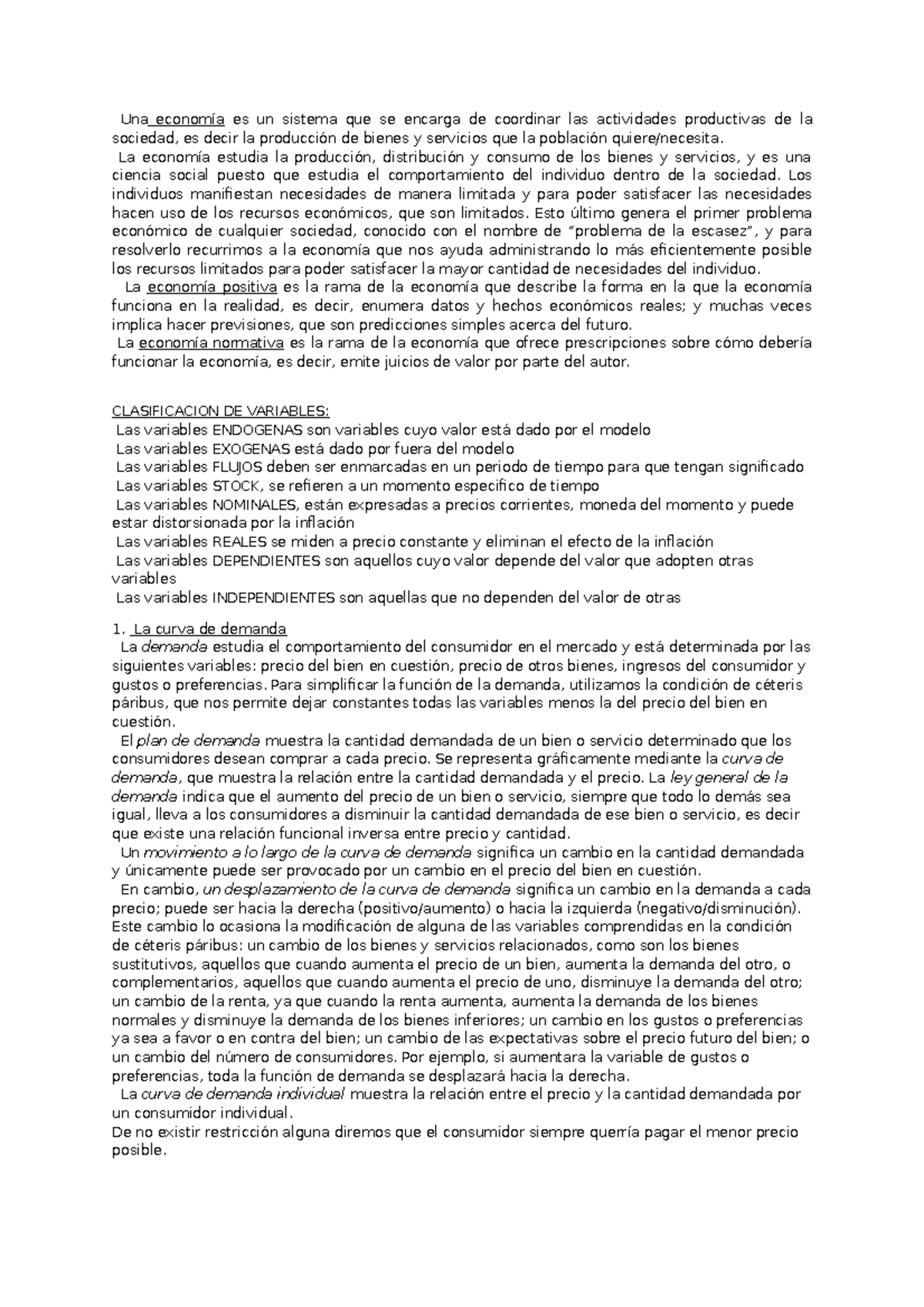 Notas de Microeconomía: Comportamiento del Consumidor y Productor - Studocu