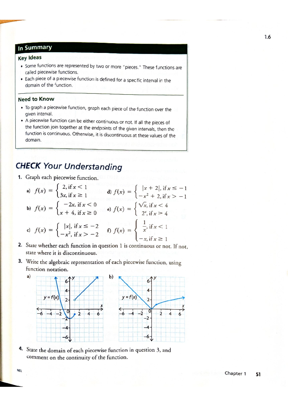 MHF4U Piecewise Functions Guide with Solutions and Examples - Studocu