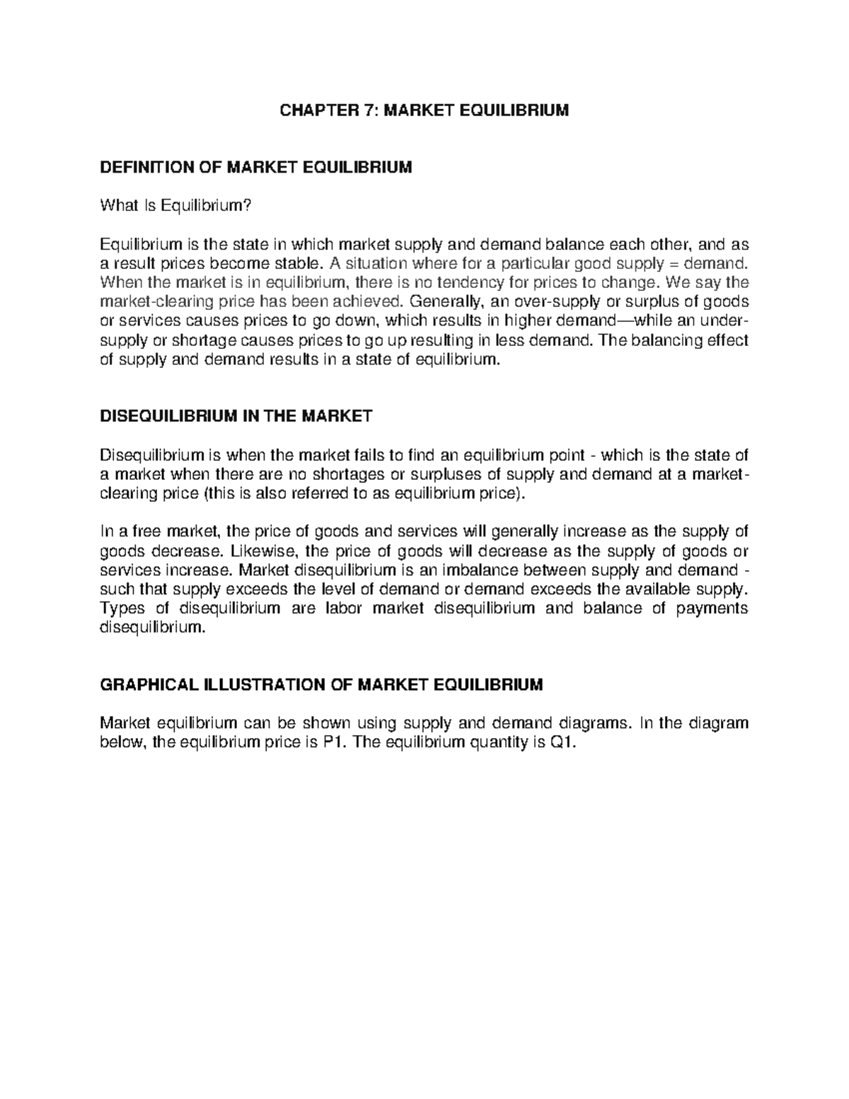Chapter 7 Lecture notes for everyone - CHAPTER 7: MARKET EQUILIBRIUM ...