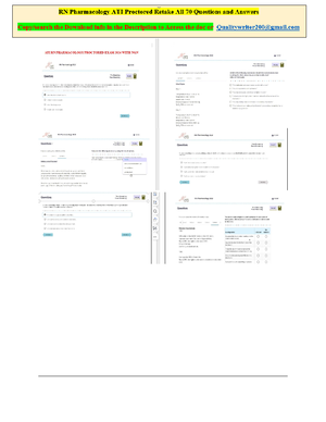 Ati Rn Pharmacology Proctored Exam 2023 With Ngn – 70 Exam Questions 