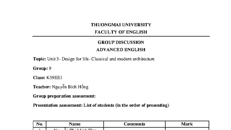 K59EE1 Group 9 Presentation: Classical vs Modern Architecture - Studocu