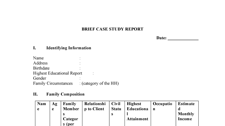 BRIEF CASE STUDY REPORT: Client Assessment & Recommendations - Studocu