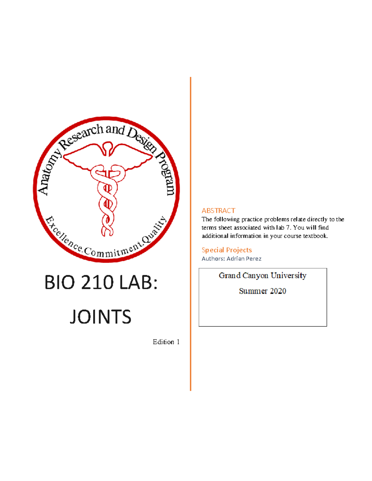 BIO-210L Lab 7 - Joints & Muscle Tissue Study Guide and Cases - Studocu