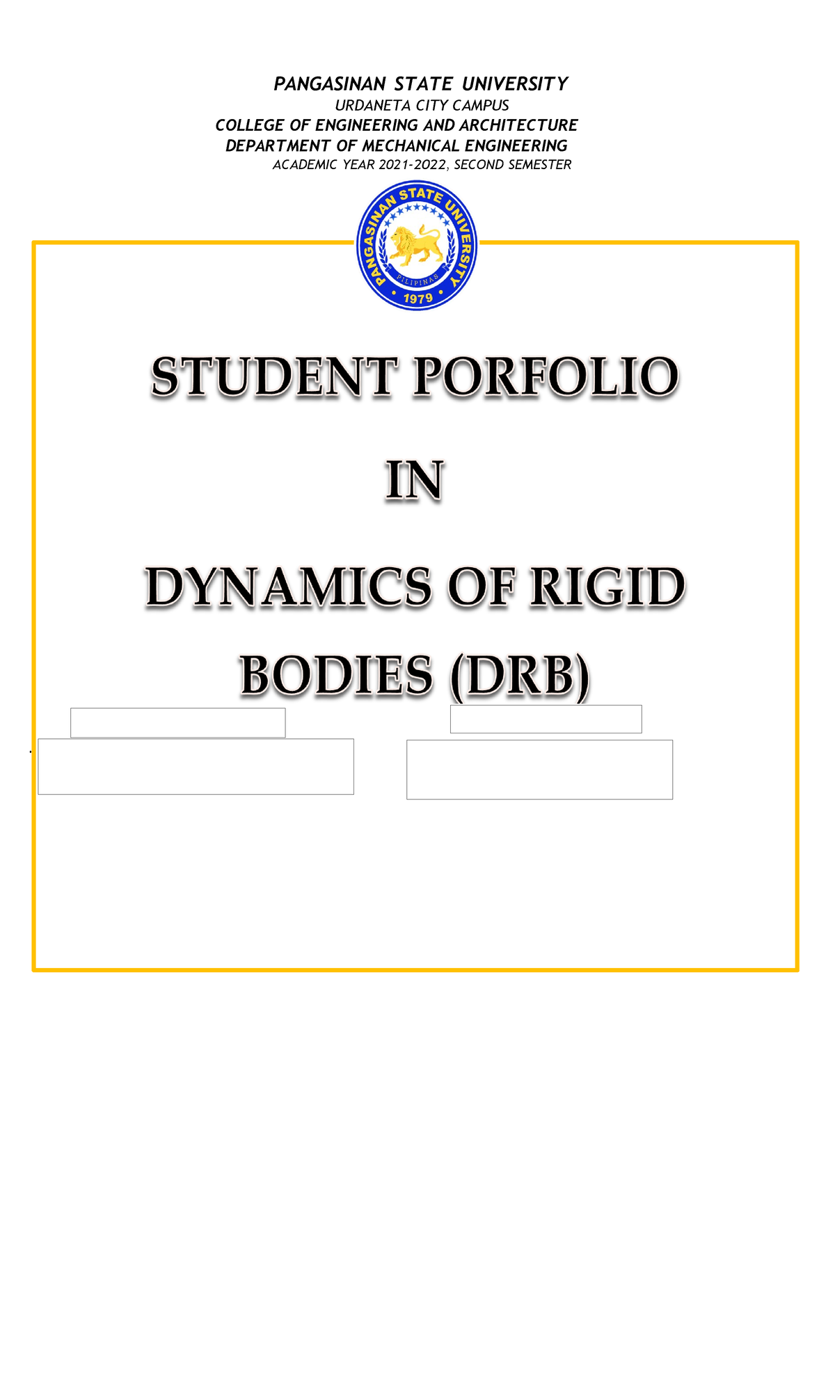 Dynamics of Rigid Bodies - ME 101 Lecture Notes and Portfolio - Studocu