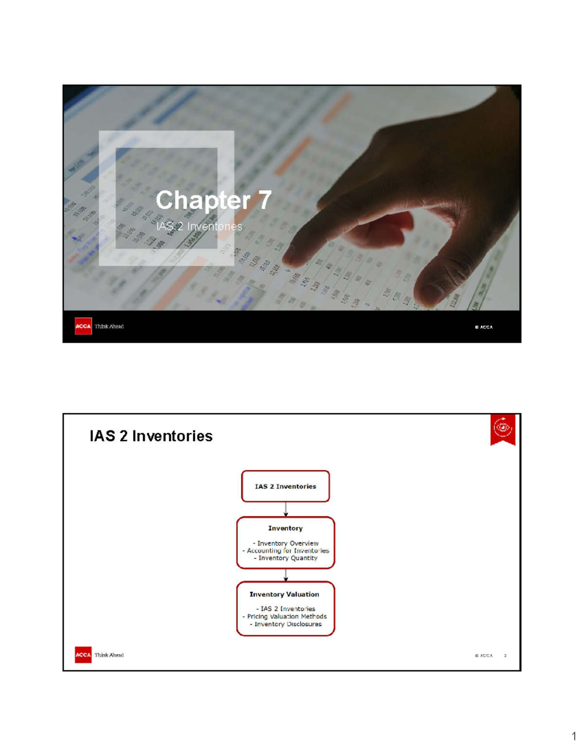 Chapter 7: IAS 2 Inventories Overview and Key Concepts - ACCA - Studocu