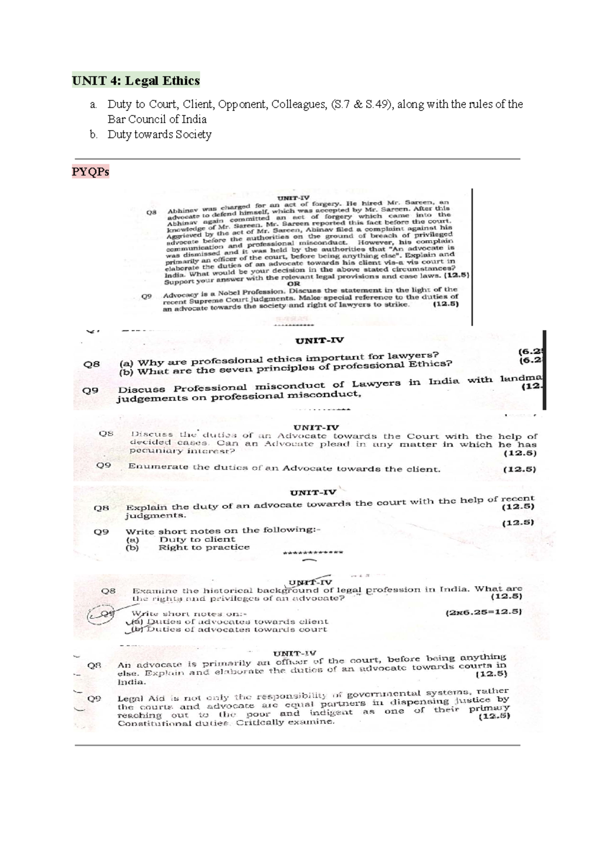 Legal Ethics U4: Duties to Court, Client, and Society - Studocu