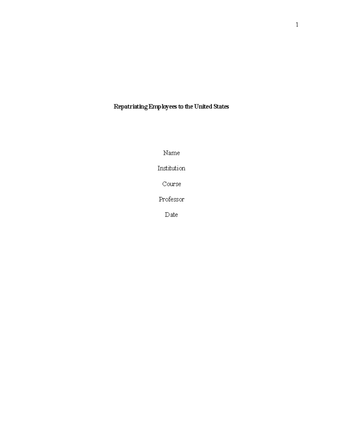 Repatriating Employees: Challenges and Strategies for Success - Studocu