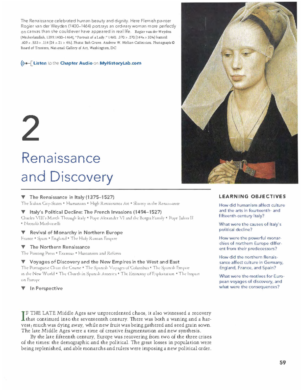 Renaissance and Discovery: Humanism and Art in Italy (HIST 202) - Studocu